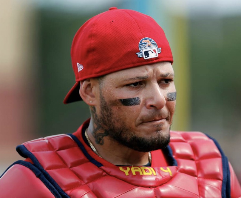 Yadier Molina’s told PEESPN his oddest superstition is needing to urinate on the apex of home plate before crouching behind it