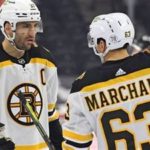 Brad Marchand drank too much pickle juice and was forced to slowly pee his pants due to a clogged locker room toilet
