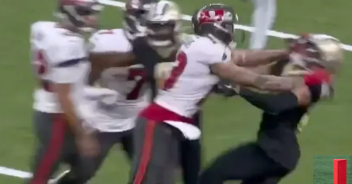 Mike Evans has been suspended for peeing on a pylon after tackling a guy